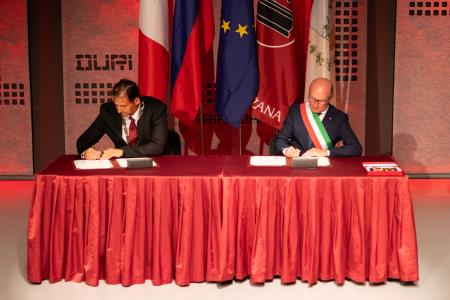 Obeležitev preko 50 let pobratenja med Sežano in Valpolicello; Foto: Maja Rodica